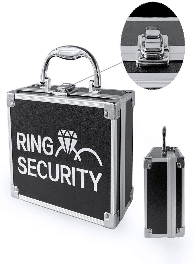 COSLANLEE Wedding Ring Bearer Box for Young Boys, Portable Buckle Closured Security Briefcase with Padded Pillow Lining, Ring Bearer Gifts for Ceremony Proposal 7.9 x 5.5 x 3.5 inch - Image 4